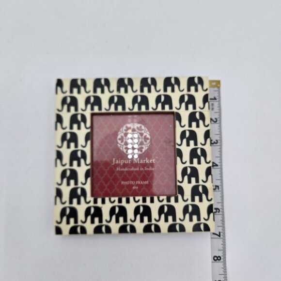 Jaipur Market Elephant Photo Frame 4x4 Black And White Abstract India 6.5 x 6.5 - Picture 10 of 10